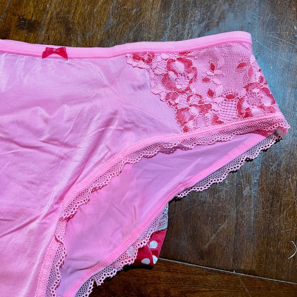 NWT Victoria’s Secret BBV Pink Silky Satin & Lace Hiphugger Panties VS Large L - Picture 2 of 3